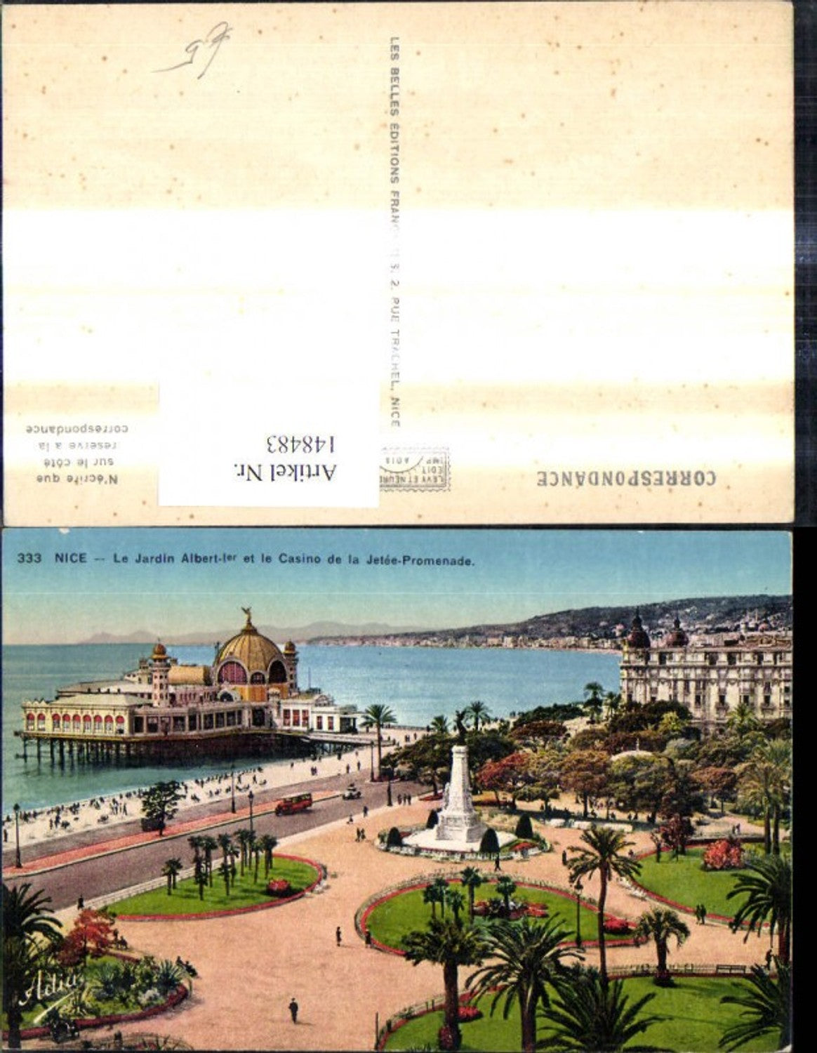 148483,Nice Nizza Le Jardin Albert I et le Casino de la Jetee Promenade