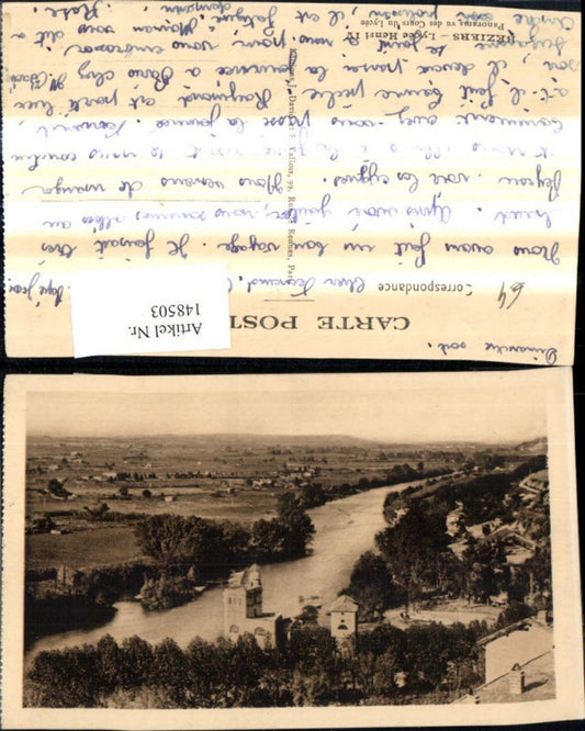 148503,Beziers Lycee Henri IV Panorama vu des Cours du Lycee