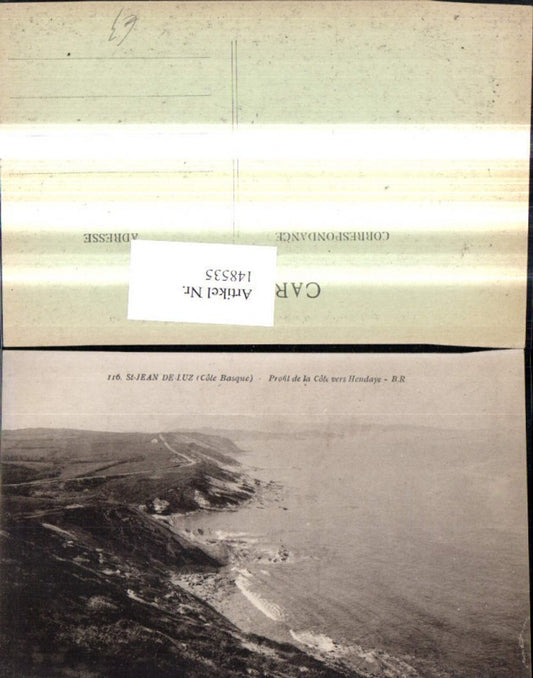 148535,St Jean de Luz Cote Basque Profil de la Cote vers Hendaye Küste