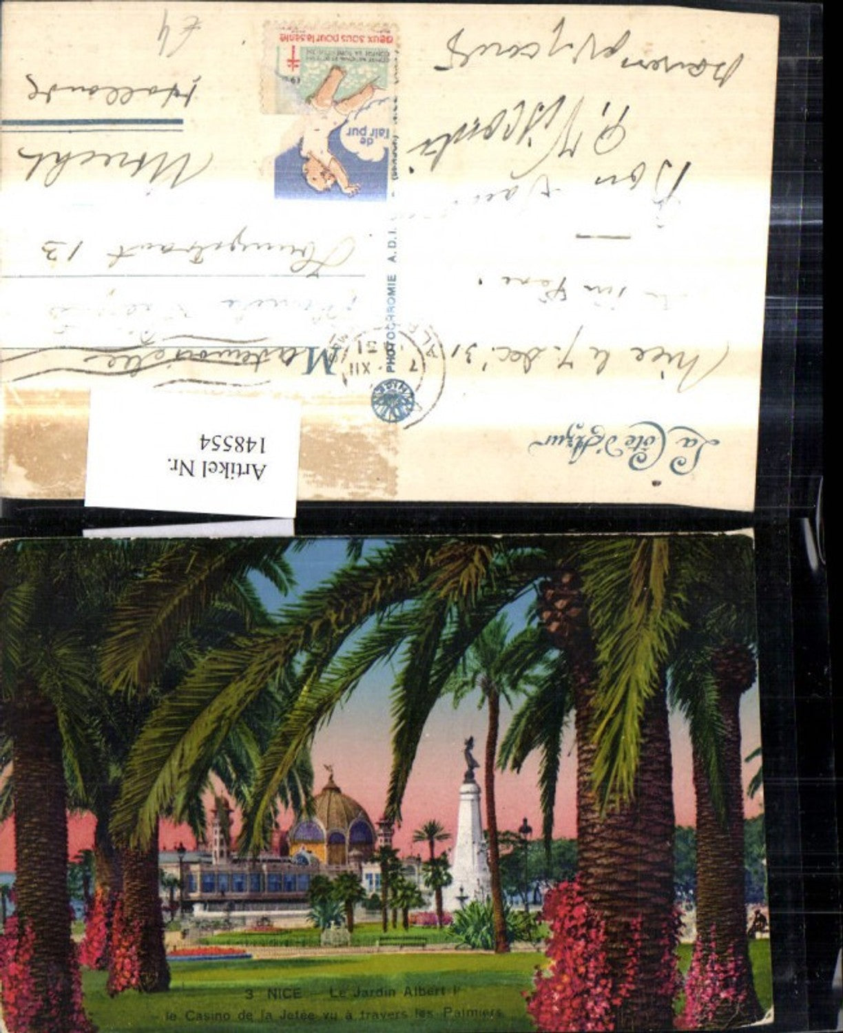 148554,Nice Le Jardin Albert I le Casino de la Jetee vu a travers les Palmiers Nizza