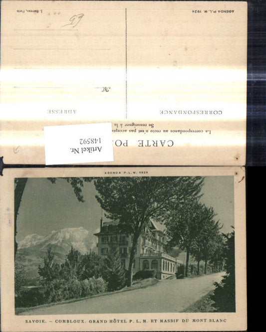 148592,Savoie Combloux Grand Hotel et Massif du Mont Blanc Hotel Bergkulisse