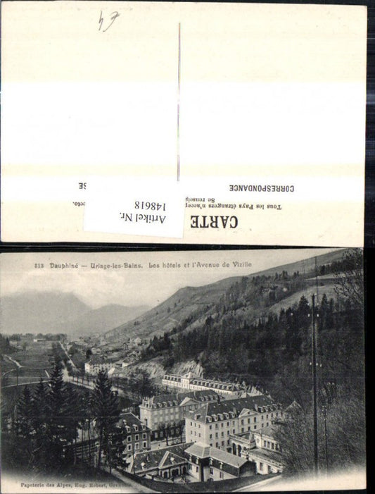 148618,Dauphine Uriage les Bains Les hotels et l Avenue de Vizille