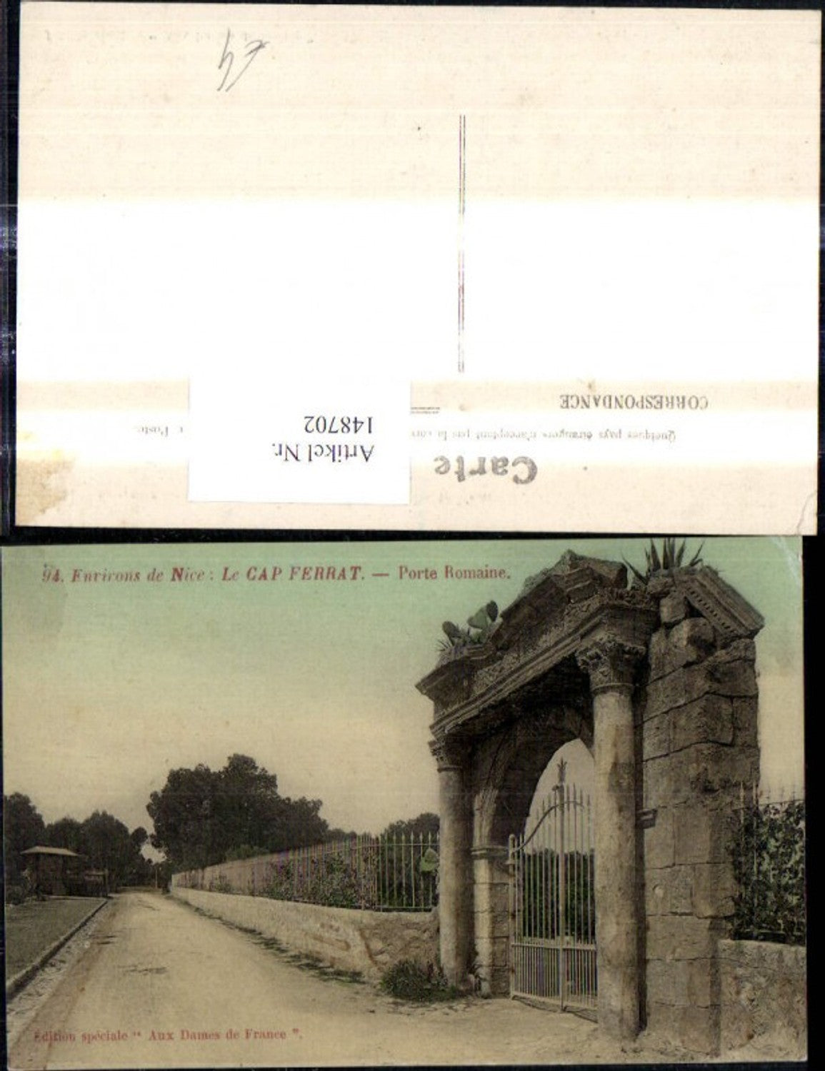 148702,Environs de Nice Nizza Le Cap Ferrat Porte Romaine Römische Ruine Tor