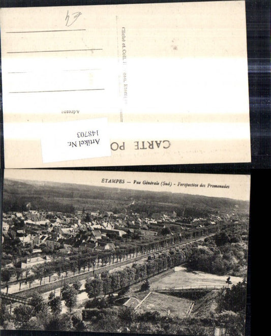 148703,Etampes Vue generale Perspective des Promenades