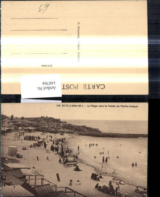 148704,Batz Lorie Inf La Plage vers la Pointe de Pierre Longue Strand Strandleben