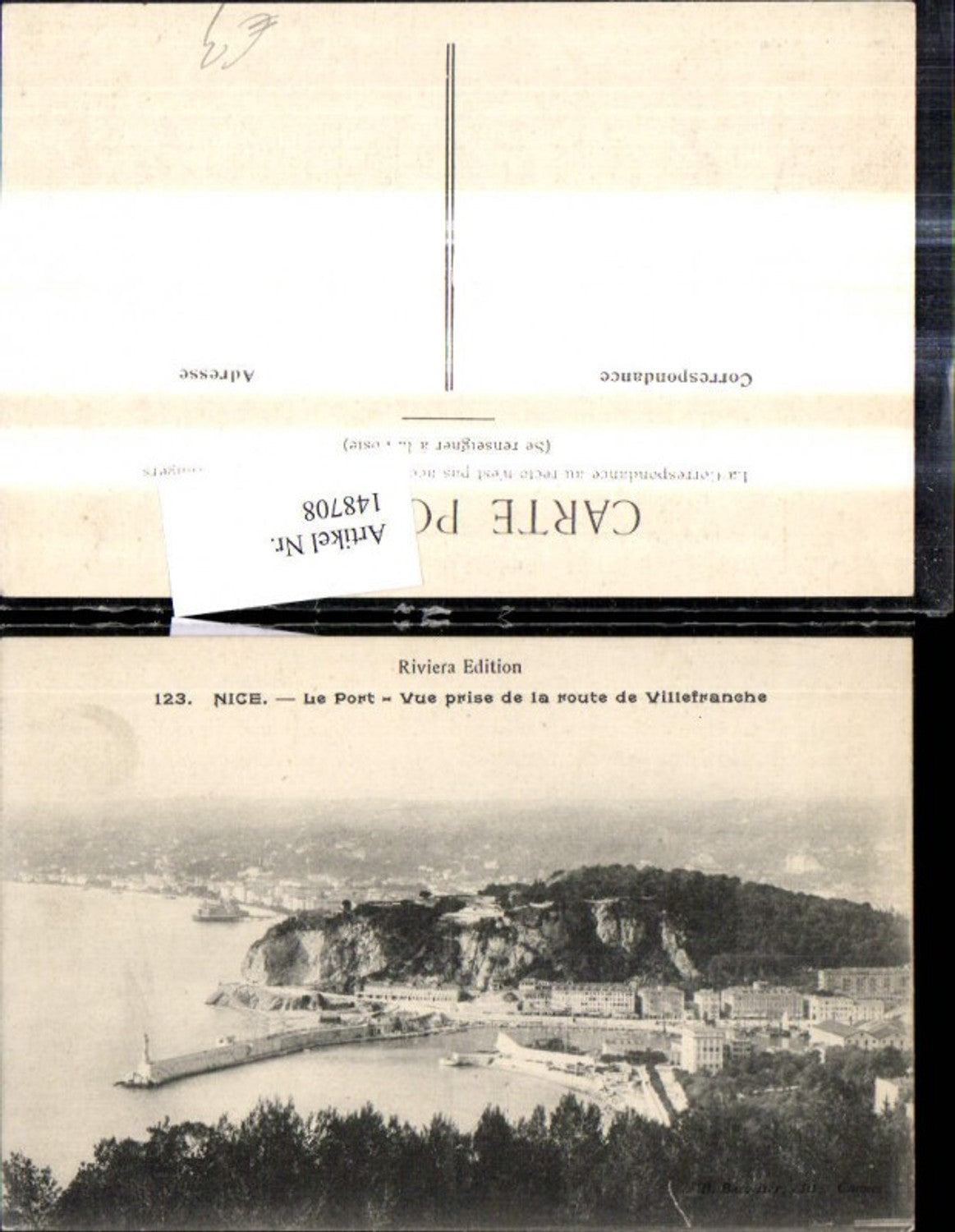 148708,Riviera Edition Nice Nizza Le Port Vue prise de la route de Villefranche Hafen