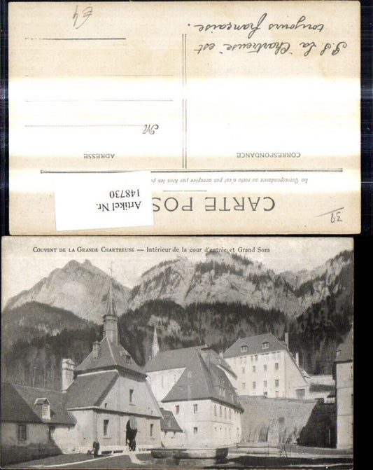 148730,Couvent de la Grande Chartreuse Interieur de la cour d entree et Grand Som