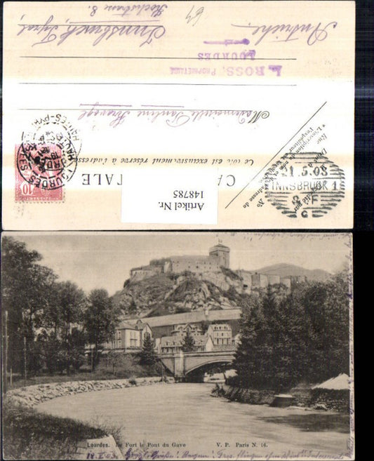 148785,Lourdes Le Fort le Pont du Gave Brücke