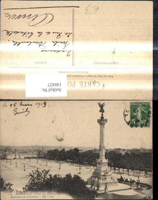 148827,Bordeaux Place des Quinconces Monument des Girondins Statue Denkmal