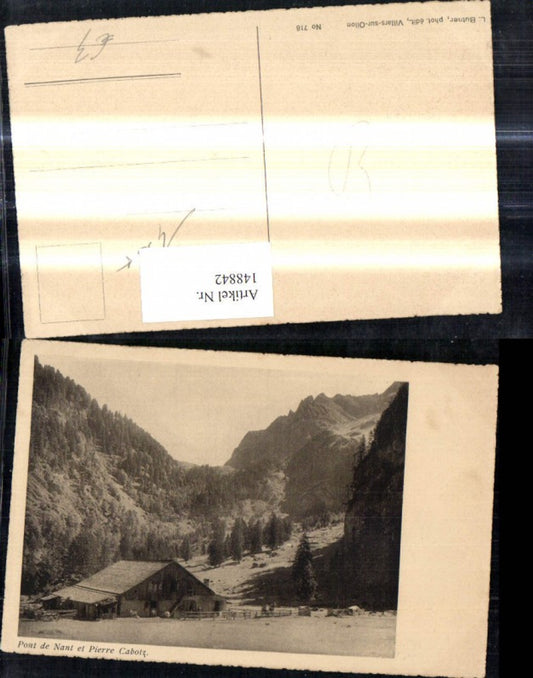 148842,Pont de Nant et Pierre Cabotz Haus Hof Bergkulisse