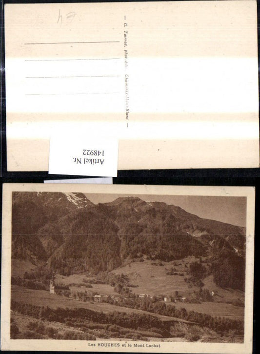 148922,Les Houches et le Mont Lachat Dorf v. Bergkulisse