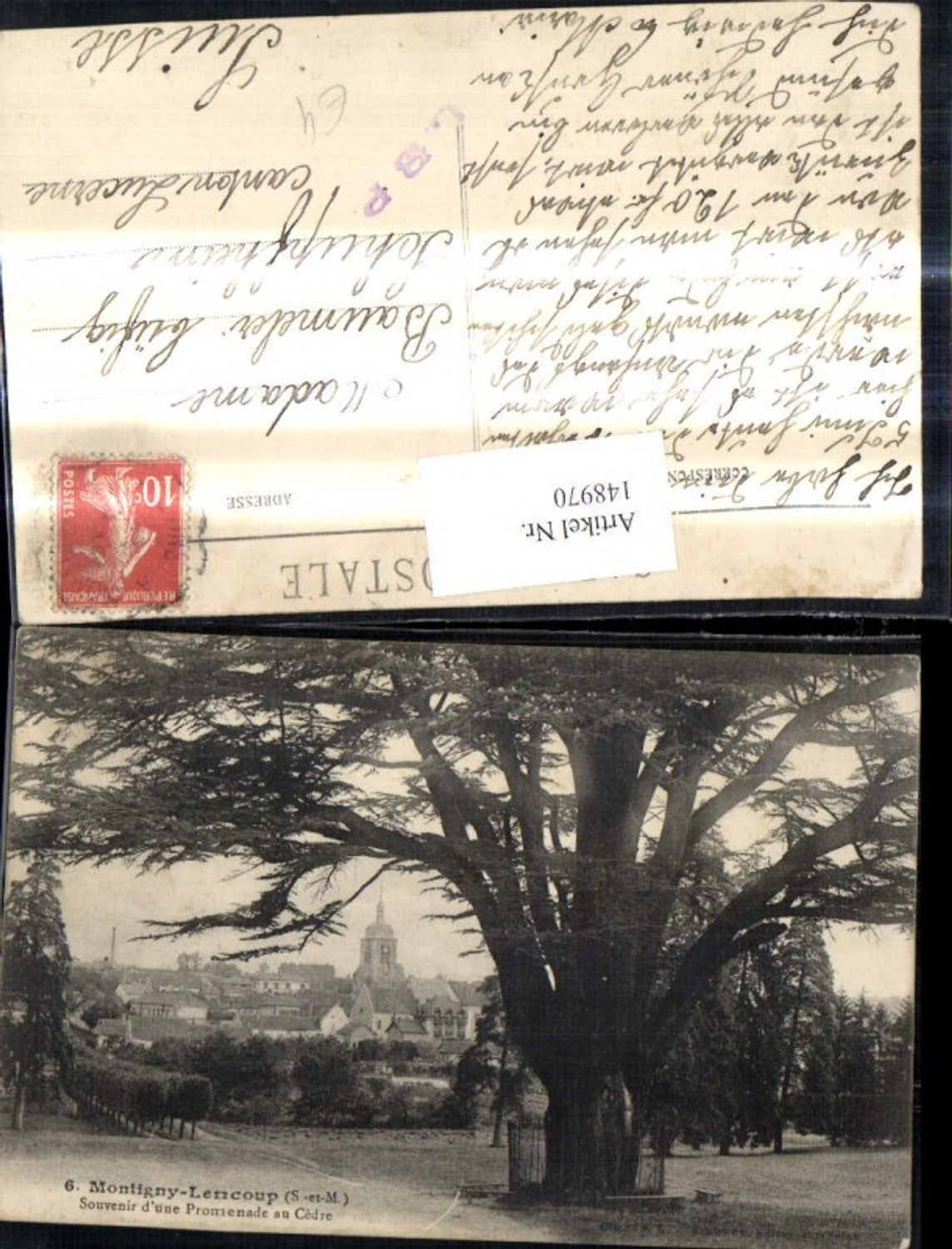 148970,Montigny Lencoup Ansicht m. Baum i. Vordergrund