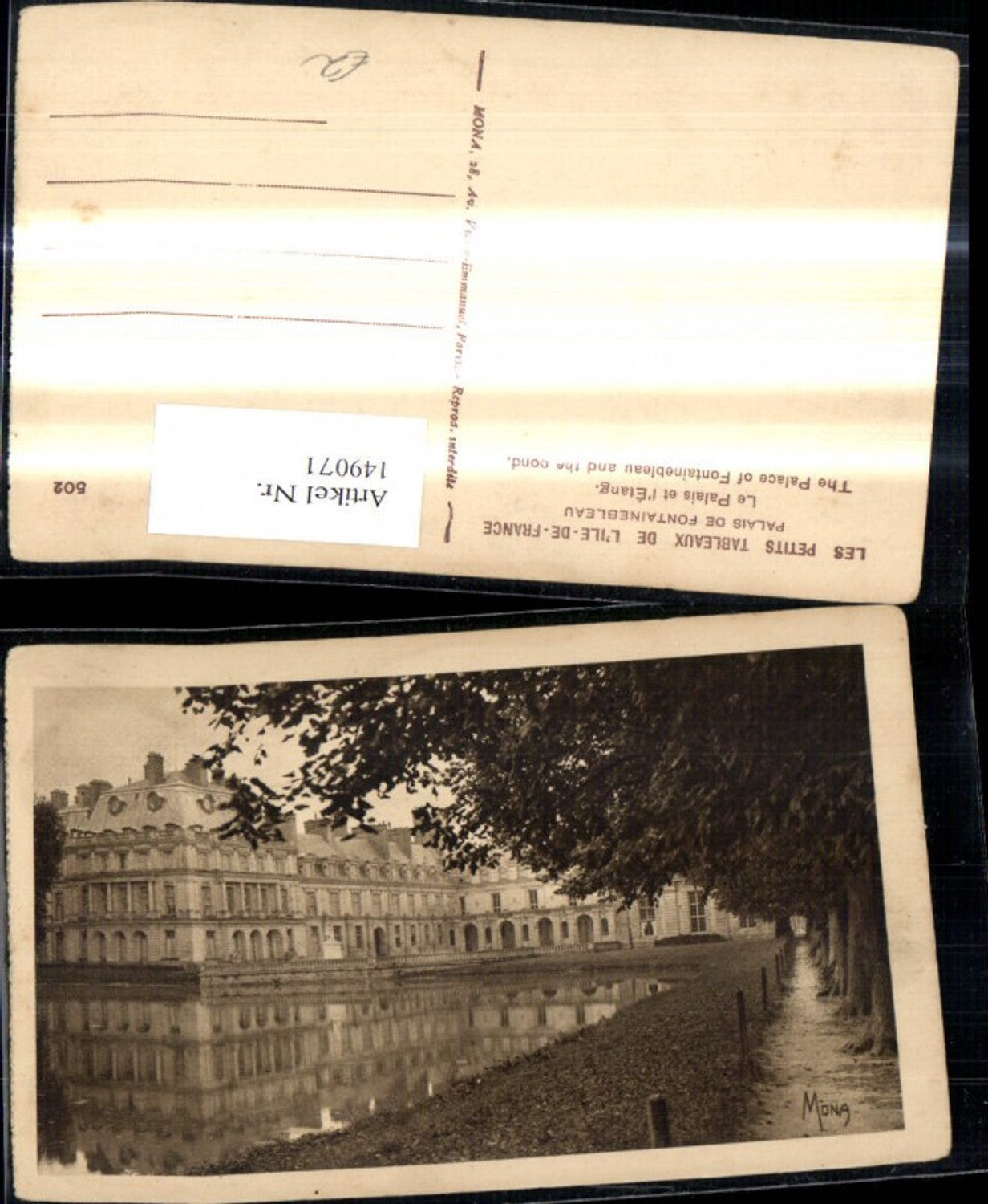 149071,Palais de Fontainebleau Le Palais et l Etang Schloss
