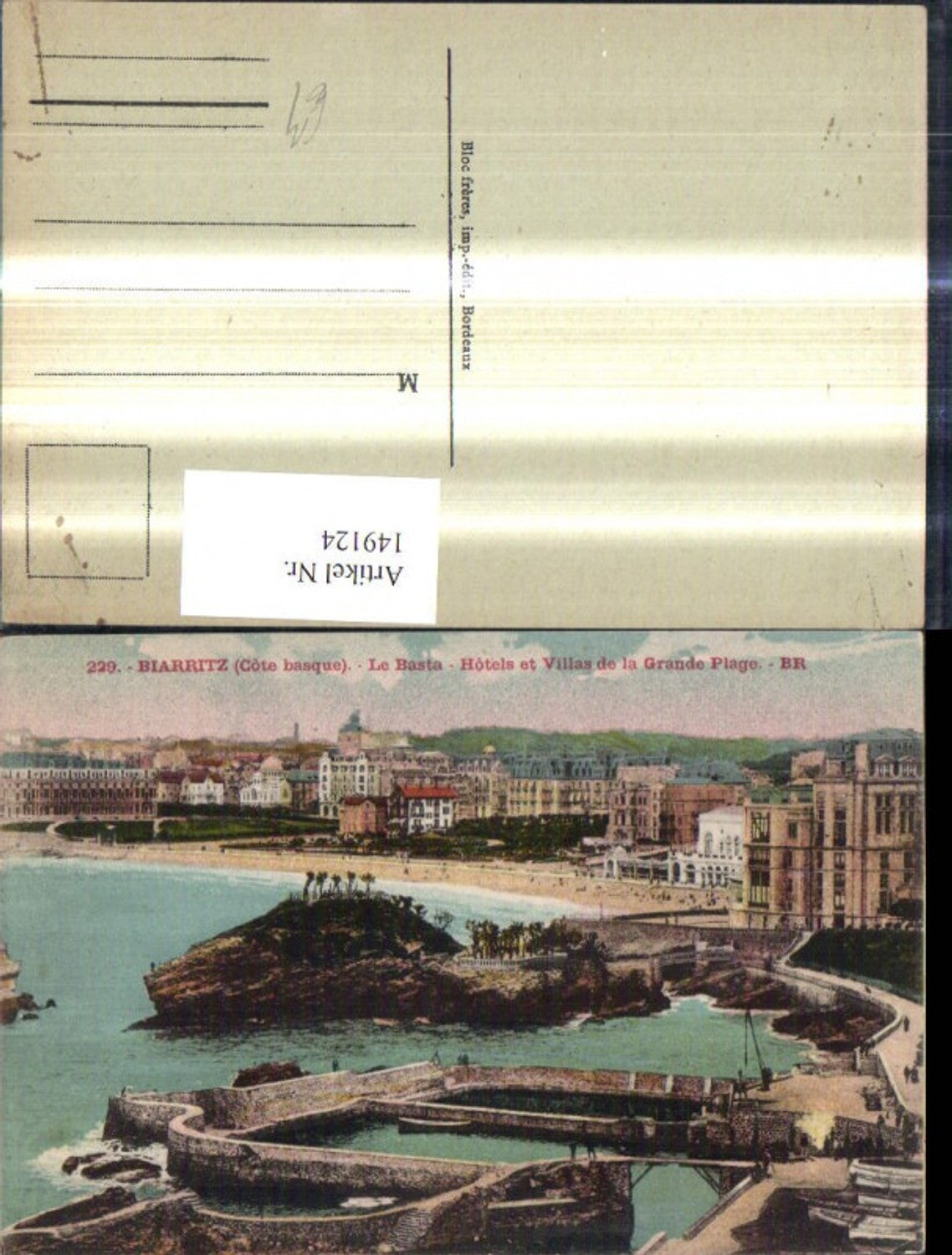 149124,Biarritz Le Basta Hotels et Villas de la Grand Plage Strand Küste