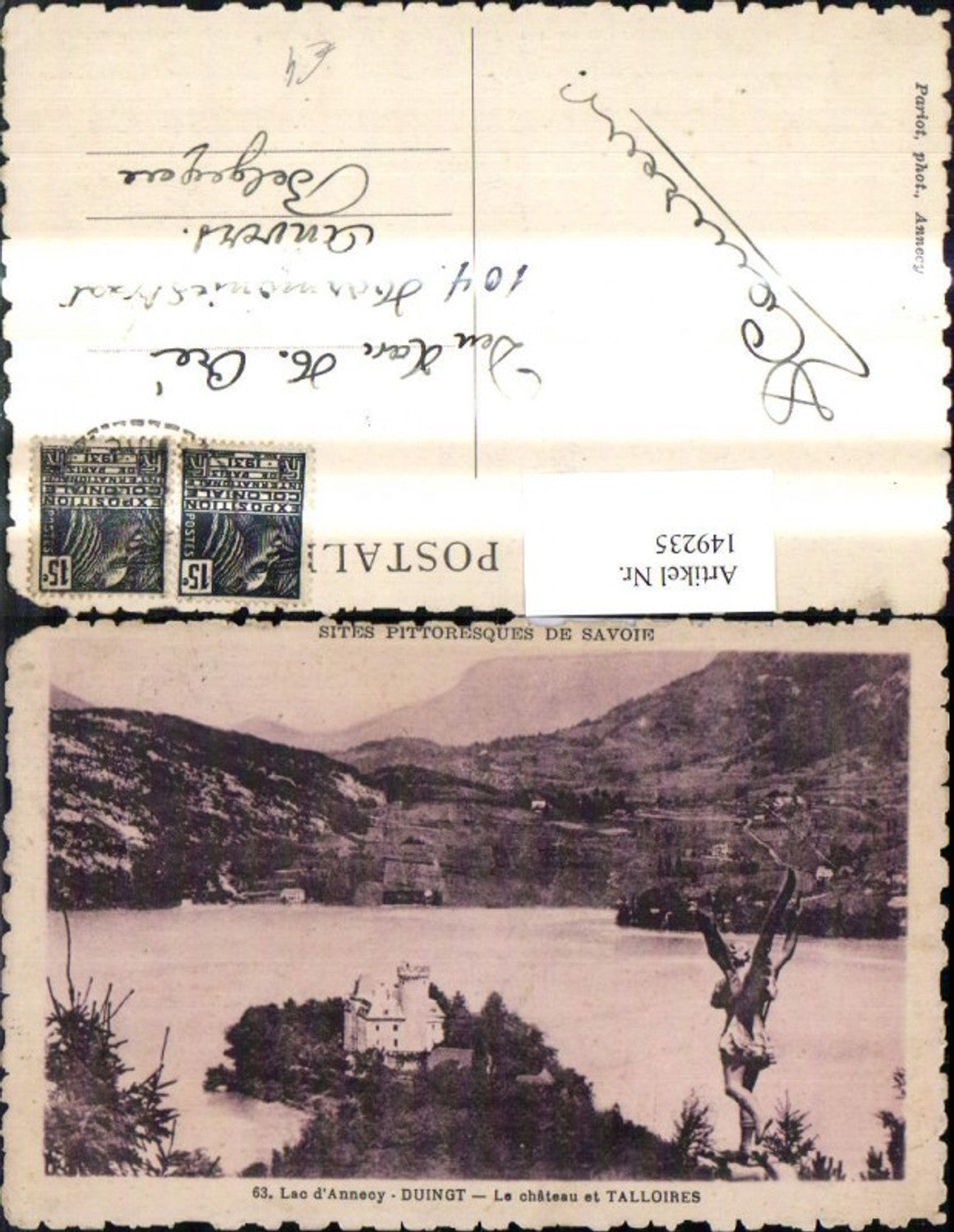149235,Lac de Annecy Dunigt Le chateau et Talloires Schloss