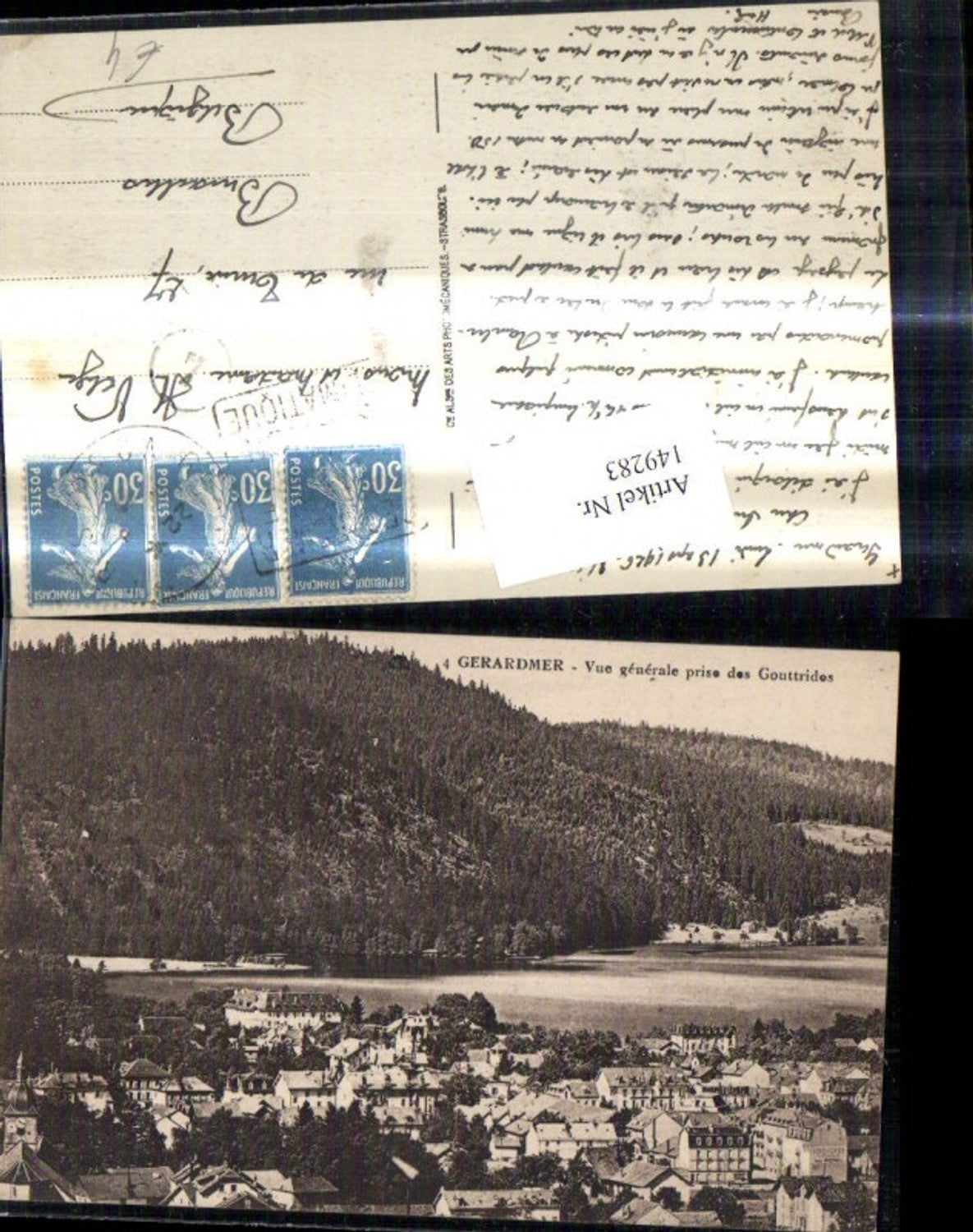 149283,Gerardmer Vue generale prise des Gouttrides
