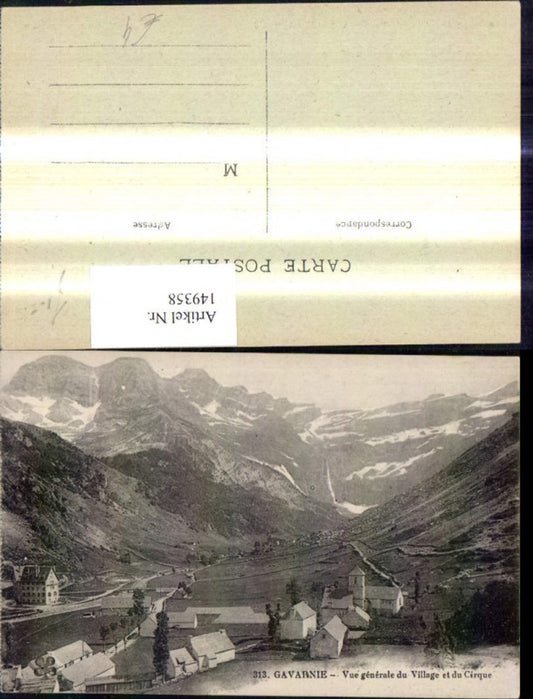 149358,Gavarnie Vue generale du Village et du Cirque