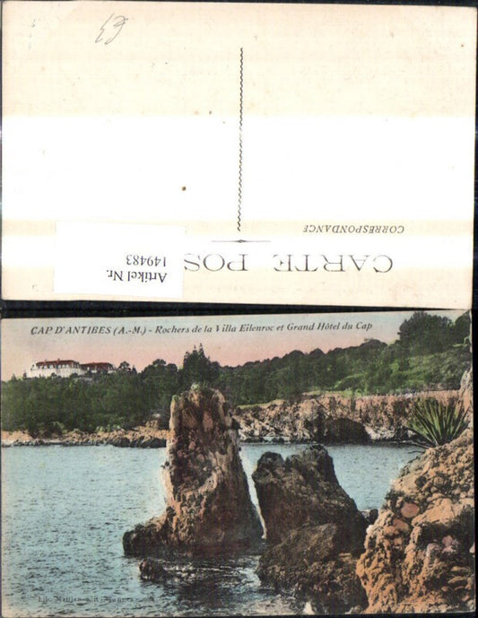 149483,Cap D Antibes Rochers de la Villa Eilenroc et Grand Hotel du Cap Küste Bucht
