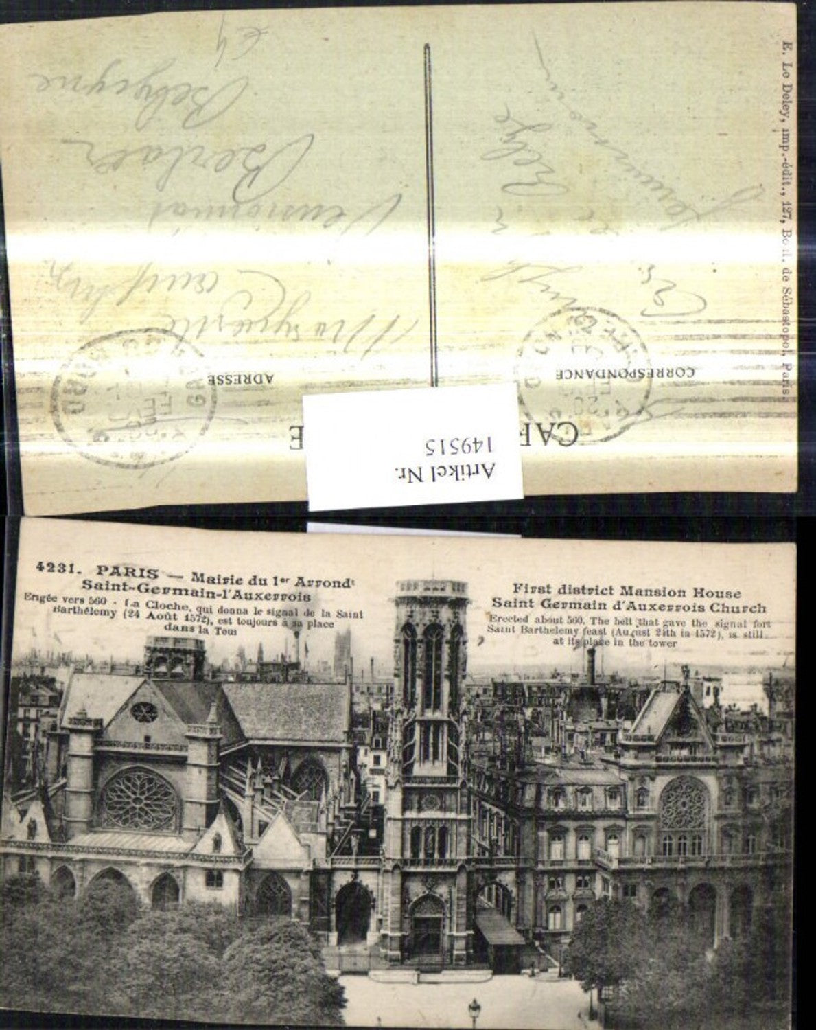 149515,Paris Mairie du 1er Arrond Saint Germain l Auxerrois Kirche