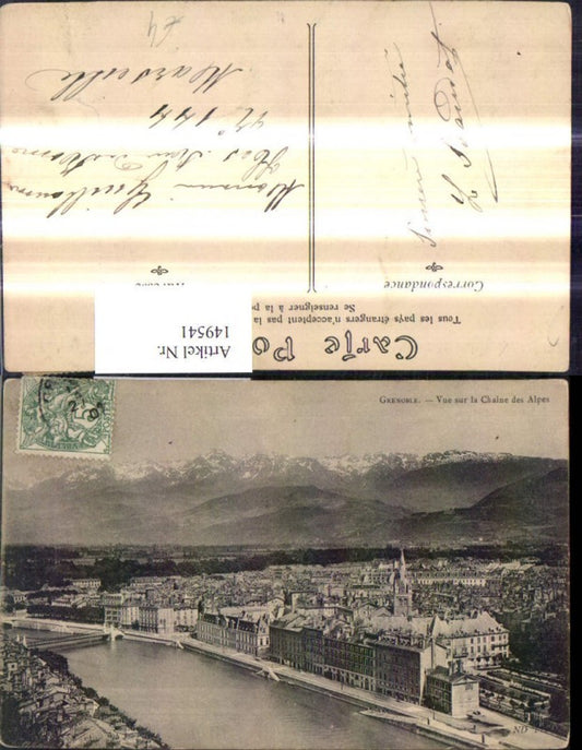149541,Grenoble Vue sur la Chaine des Alpes