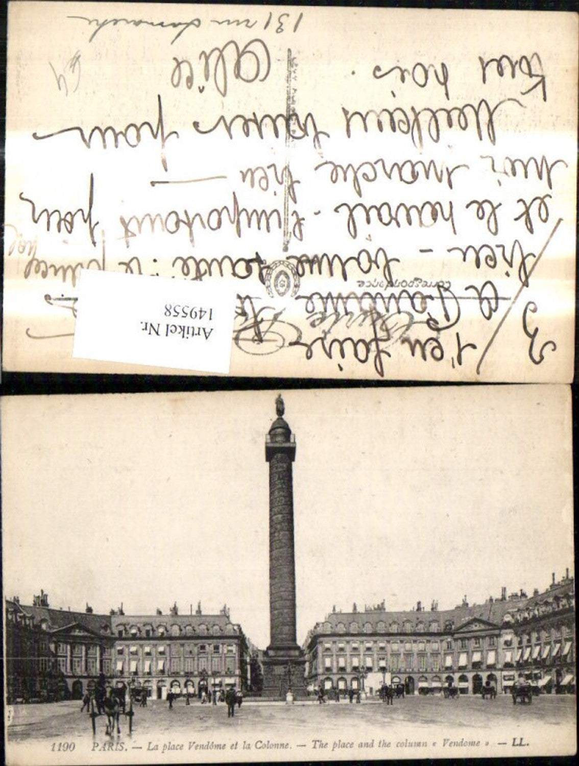 149558,Paris La place Vendome et la Colonne Obelisk