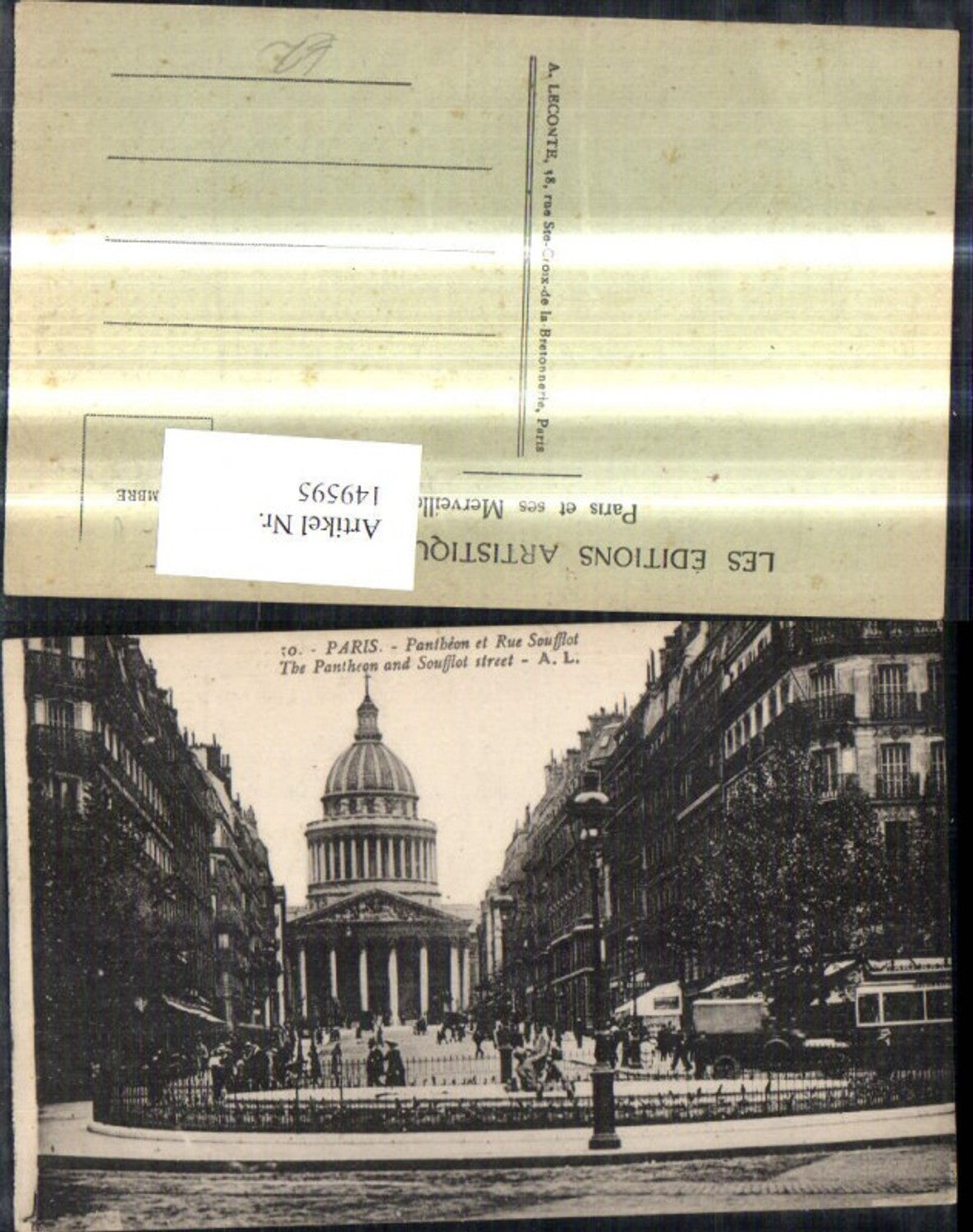 149595,Paris Pantheon et Rue Soufflet The Pantheon and Soufflet street