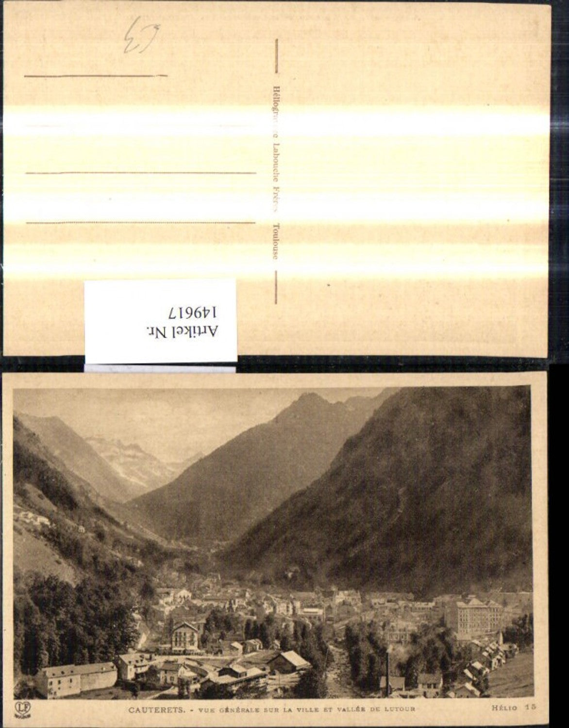 149617,Cauterets Vue generale sur la Ville et Vallee de Lutour