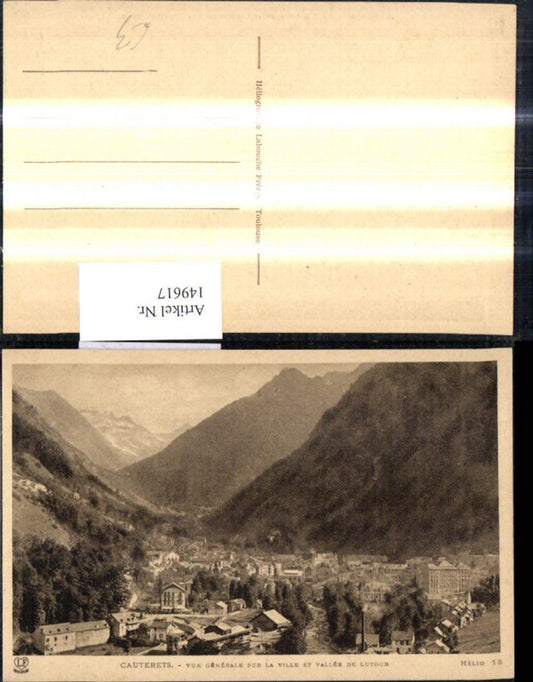 149617,Cauterets Vue generale sur la Ville et Vallee de Lutour
