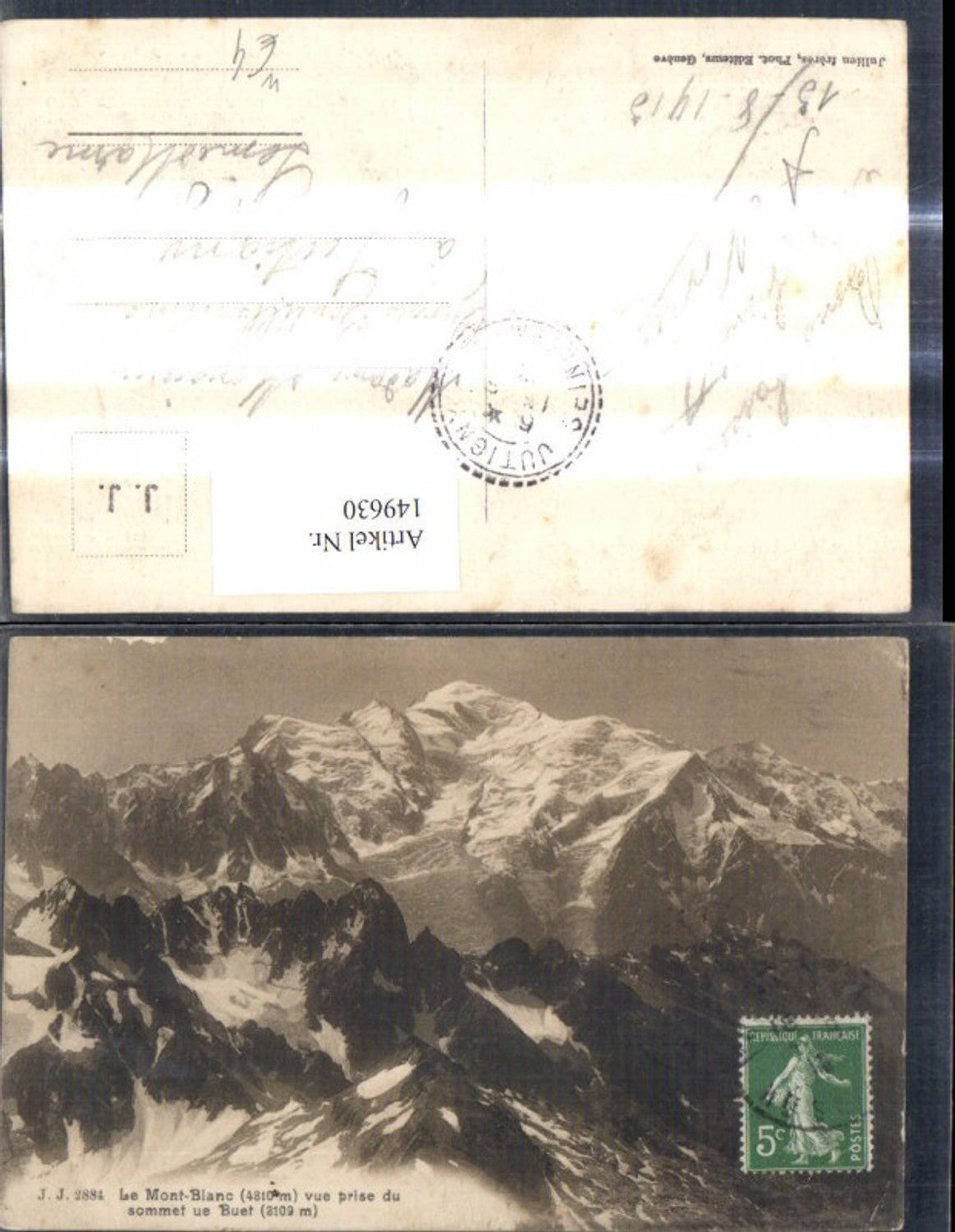 149630,Le Mont Blanc vue prise du sommet ue Buet Bergansicht Chamonix