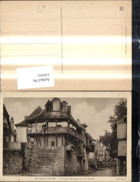 149641,Sailes de Bearn Vieilles Maisons sur le Saleys Strassenansicht Haus Gebäude