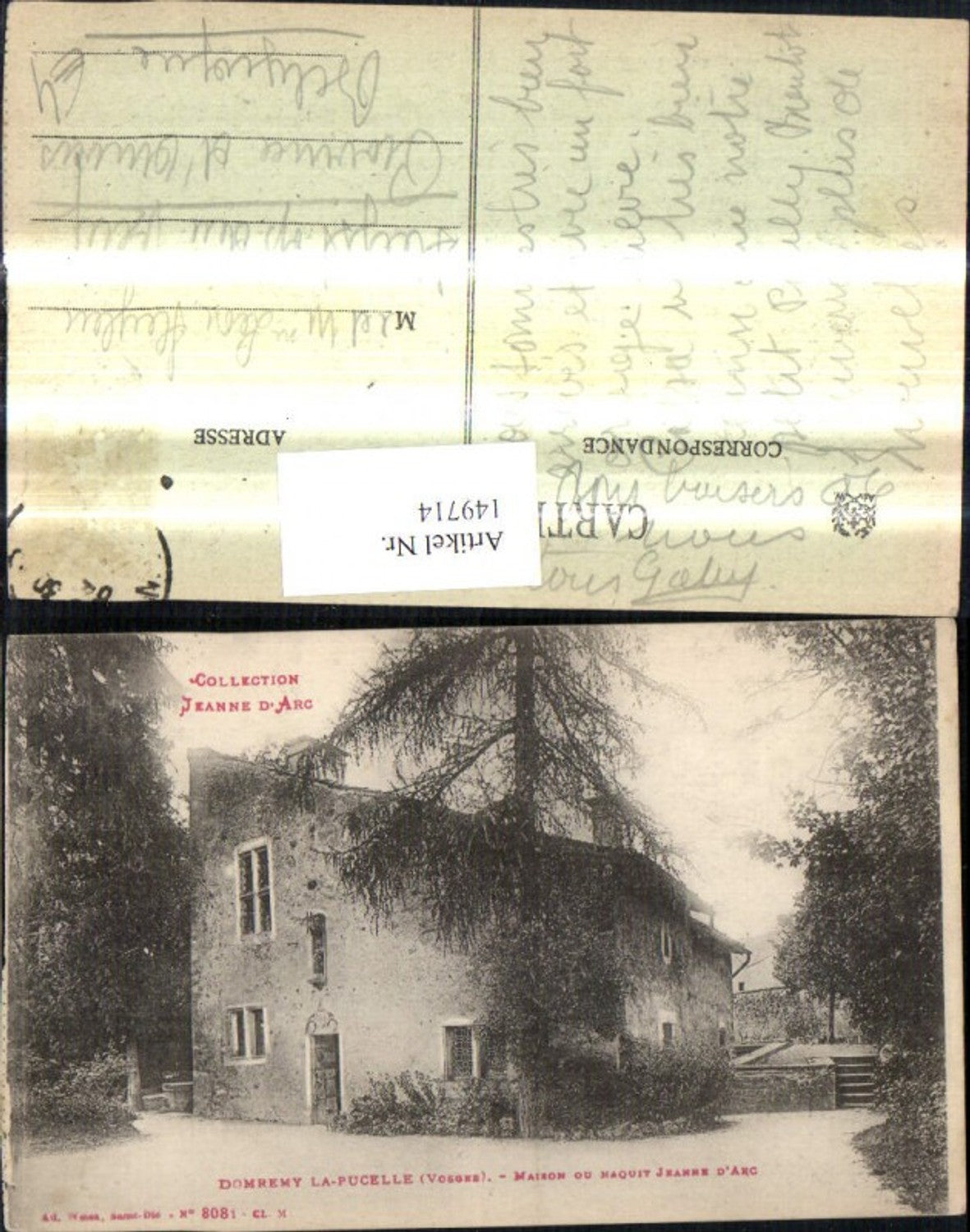 149714,Domremy La Pucelle Maison ou Naquit Jeanne d Arc