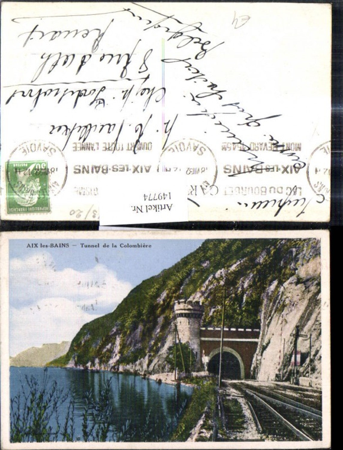 149774,Aix les Bains Tunnel de la Colombiere Tunnel Eisenbahn Gleise