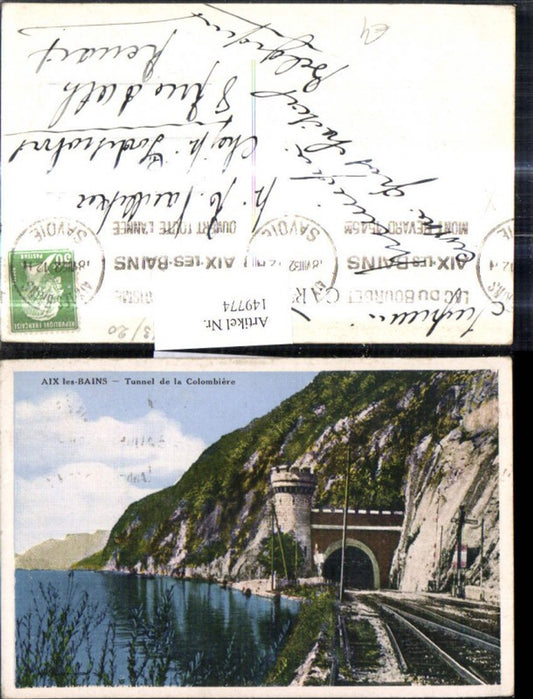 149774,Aix les Bains Tunnel de la Colombiere Tunnel Eisenbahn Gleise