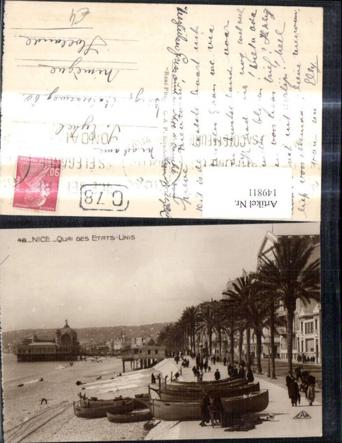 149811,Nice Nizza Quai des Etats Unis Strand Promenade Kai Boote