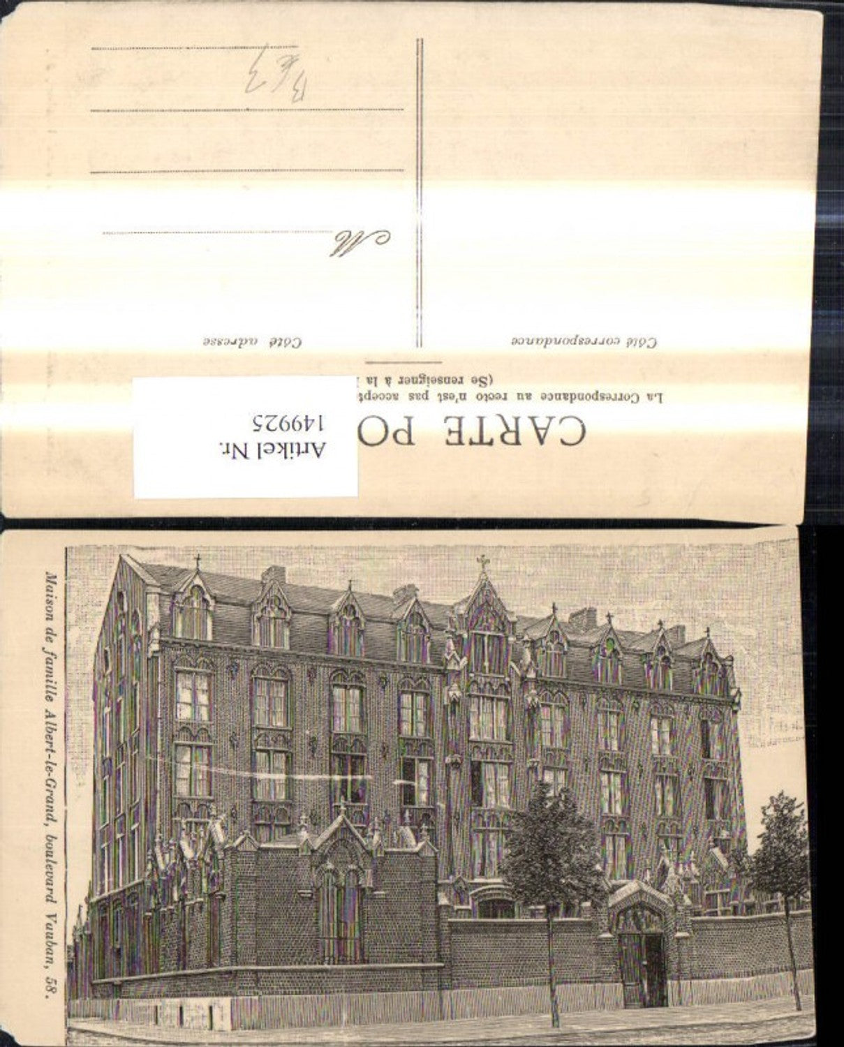 149925,Künstler Ak Maison de famille Albert le Grand boulevard Vauban