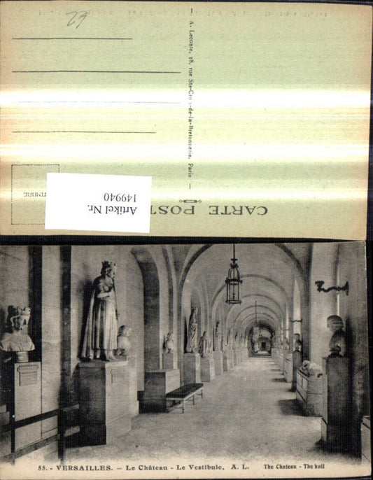 149940,Versailles Le Chateau Le Vestibule The Hall Schloss Innenansicht