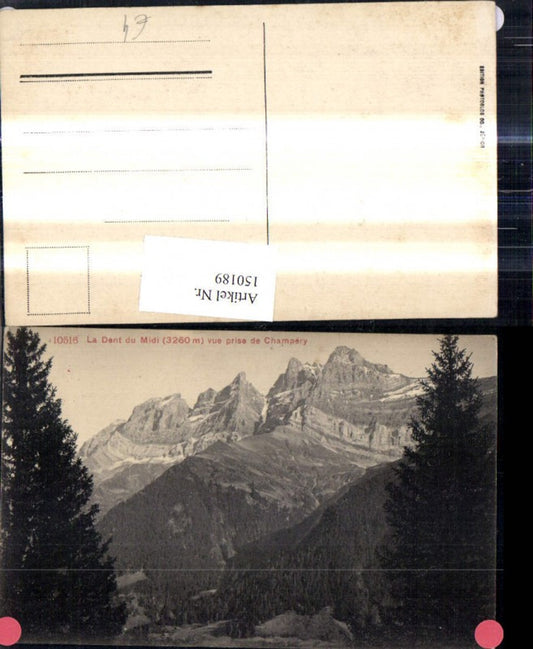 150189,La Dent du Midi vue prise de Champery Bergansicht