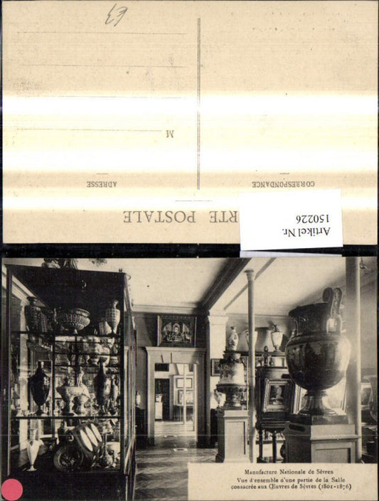 150226,Manufacture Nationale de Sevre Vue d ensemble d une partie de la Salle consacree aux. Oeuvres d Sevres