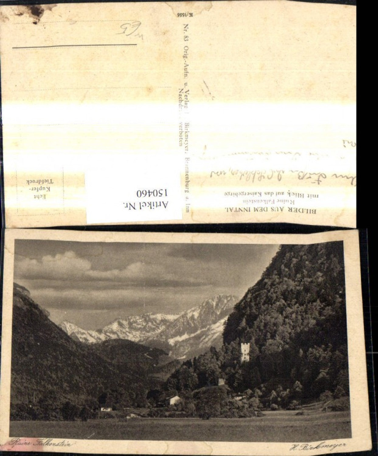 150460,Bilder a. d. Inntal Ruine Falkenstein m. Blick a. d. Kaisergebirge Flintsbach am Inn