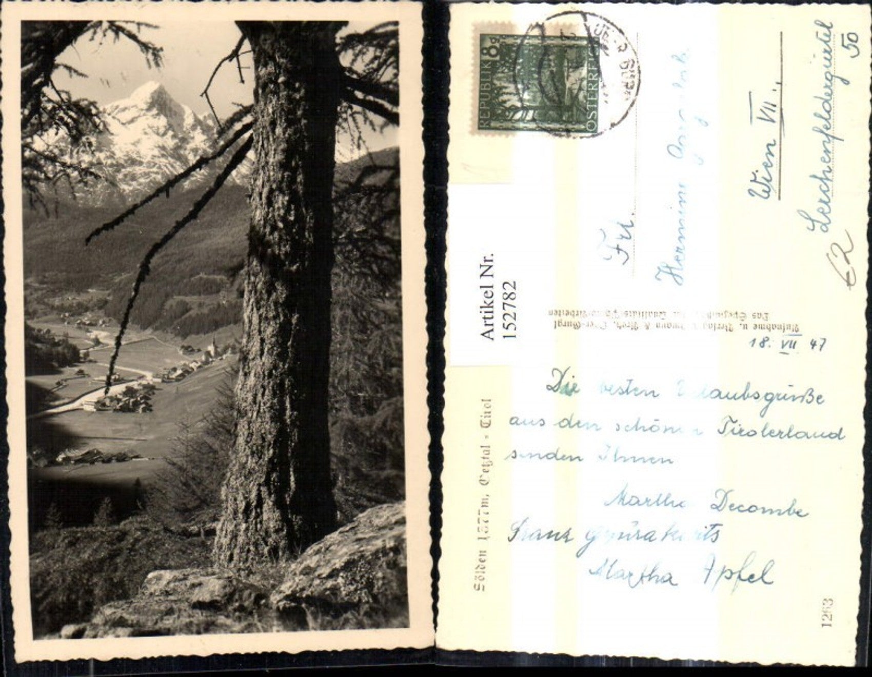 Alte Ansichtskarte – Old Postcard