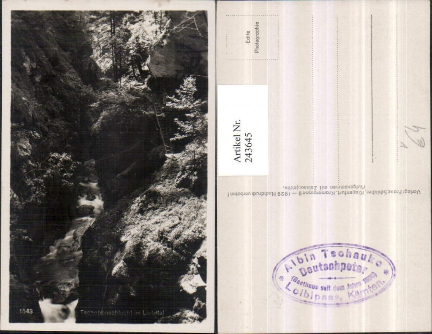 Alte Ansichtskarte – Old Postcard