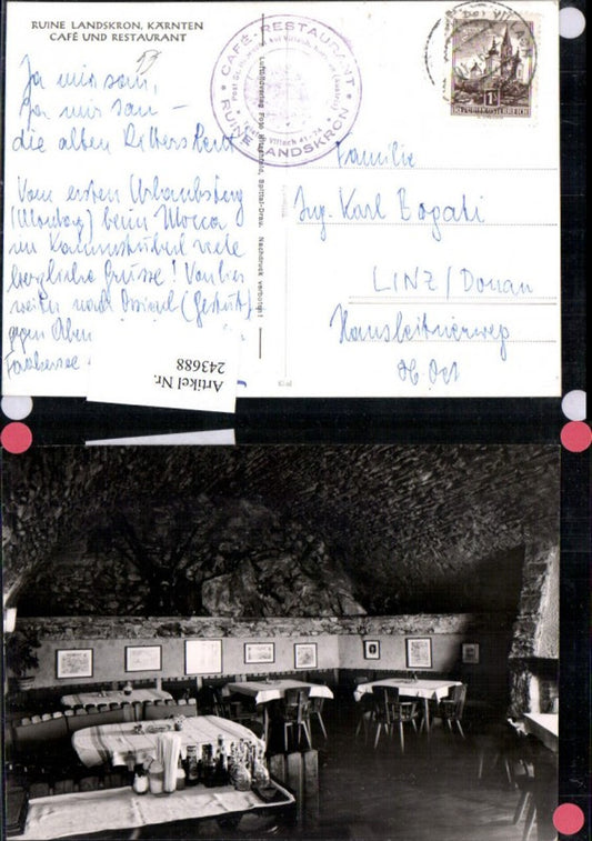 243688,Ruine Burg Landskron Cafe u. Restaurant Innenansicht
