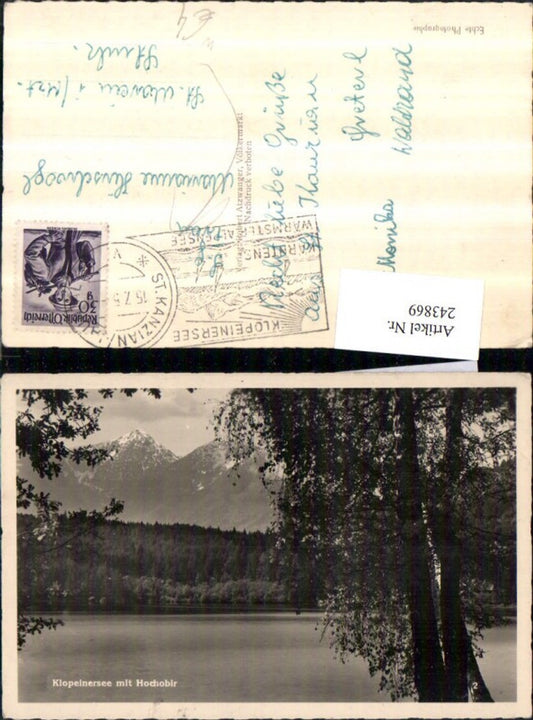 243869,Klopeinersee b. St. Kanzian m. Hochobir