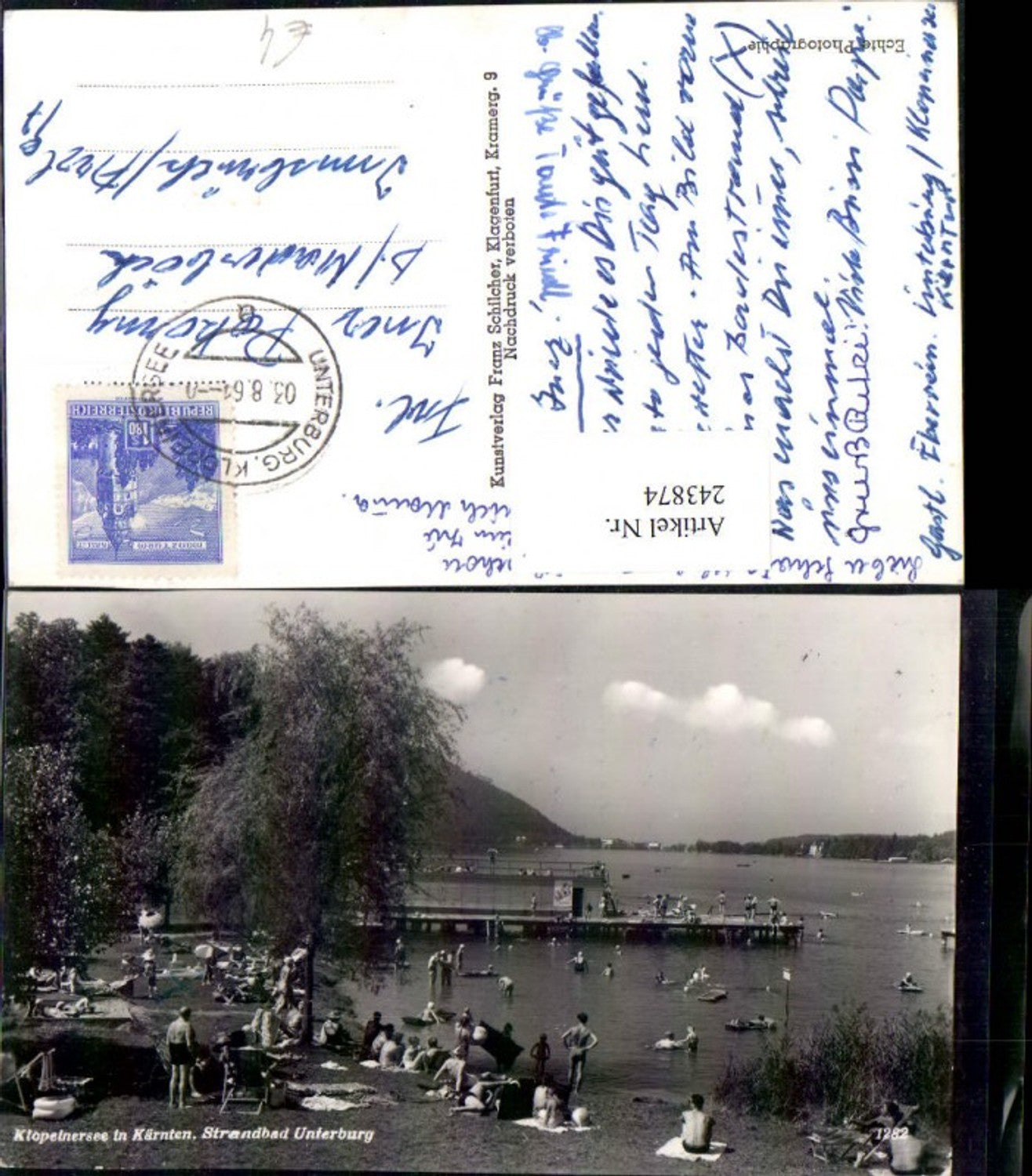 243874,Klopeinersee Strandbad Unterburg b. St. Kanzian Strandleben pub Franz Schilcher 1282