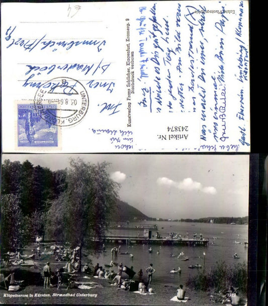 243874,Klopeinersee Strandbad Unterburg b. St. Kanzian Strandleben pub Franz Schilcher 1282