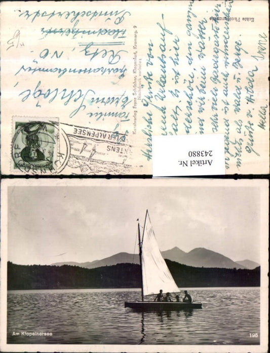 243880,Am Klopeinersee b. St. Kanzian Segelboot pub Franz Schilcher 195