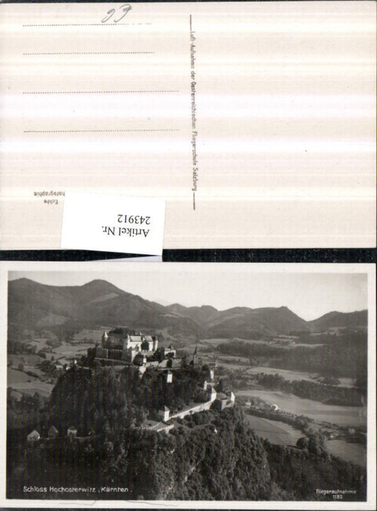 243912,Schloss Burg Hochosterwitz b. St. Georgen am Längsee Fliegeraufnahme 1152