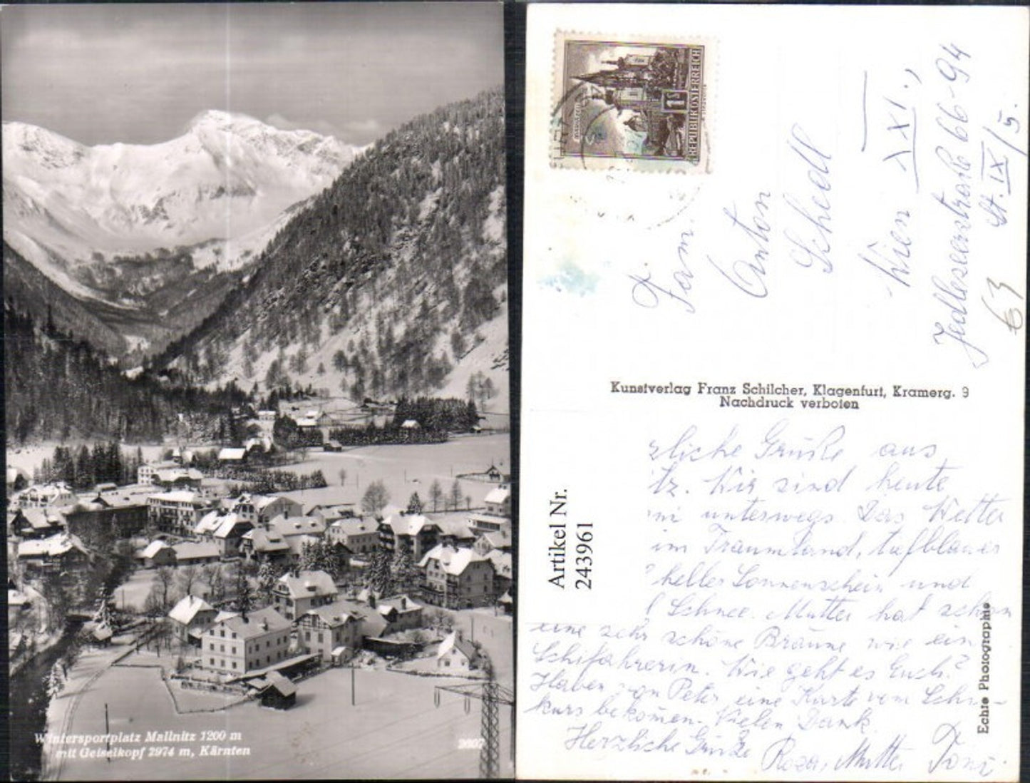 243961,Mallnitz Totale m. Geiselkopf Winterbild pub Franz Schilcher 2607
