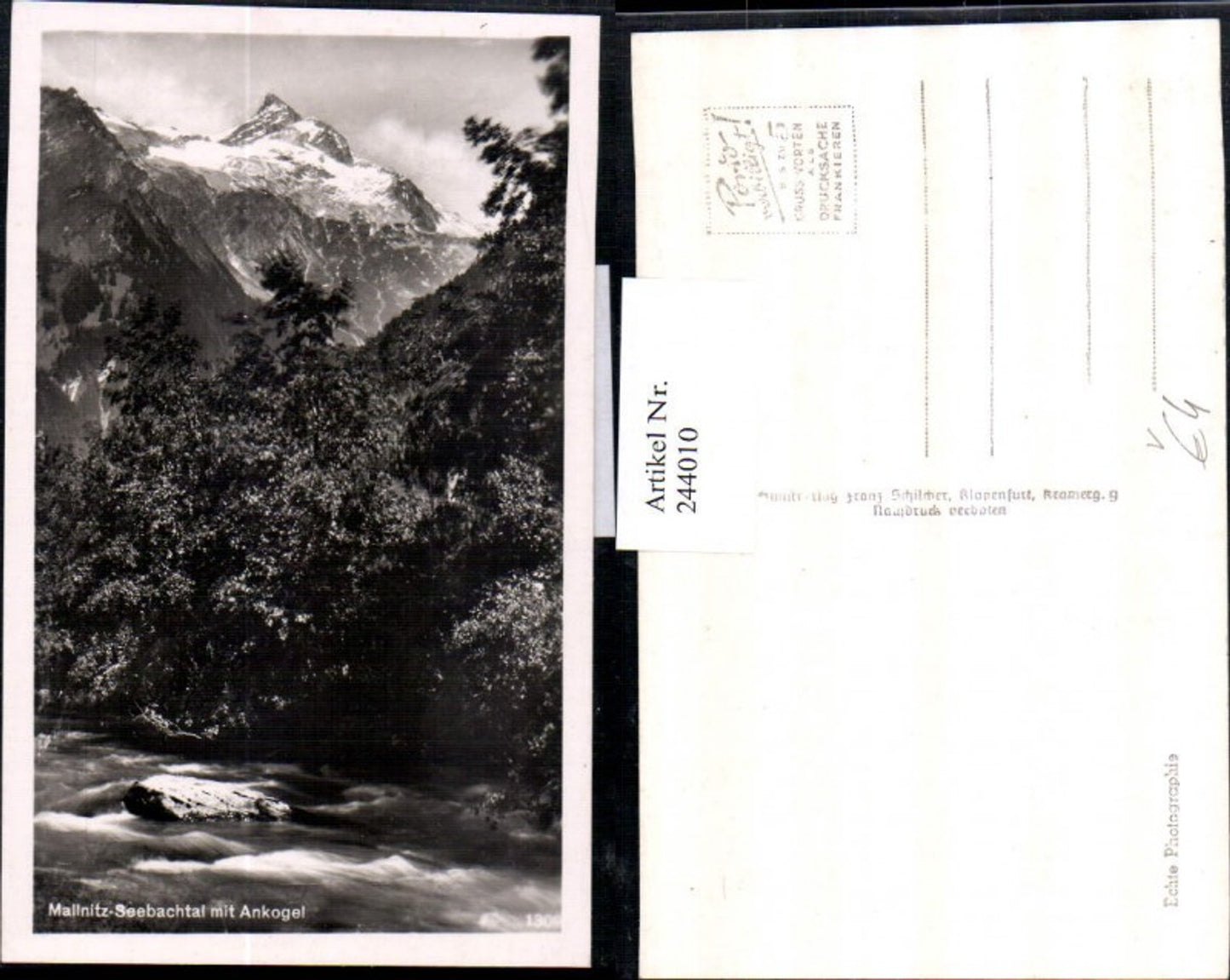 244010,Mallnitz Seebachtal m. Ankogel Partie pub Franz Schilcher 1309