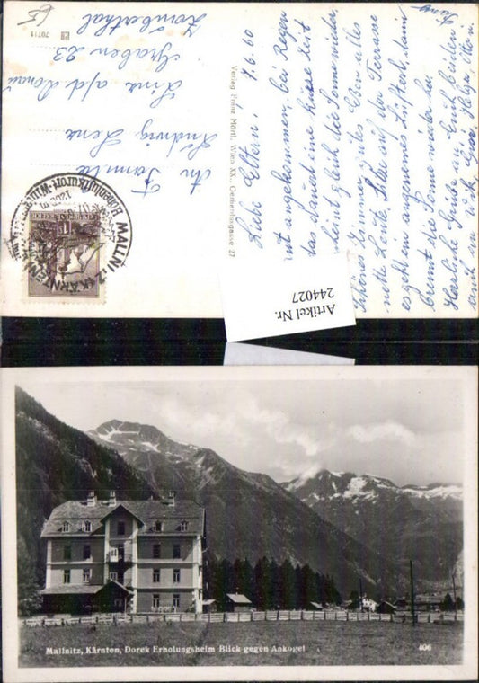 244027,Mallnitz Dorek Erholungsheim Blick geg. Ankogel